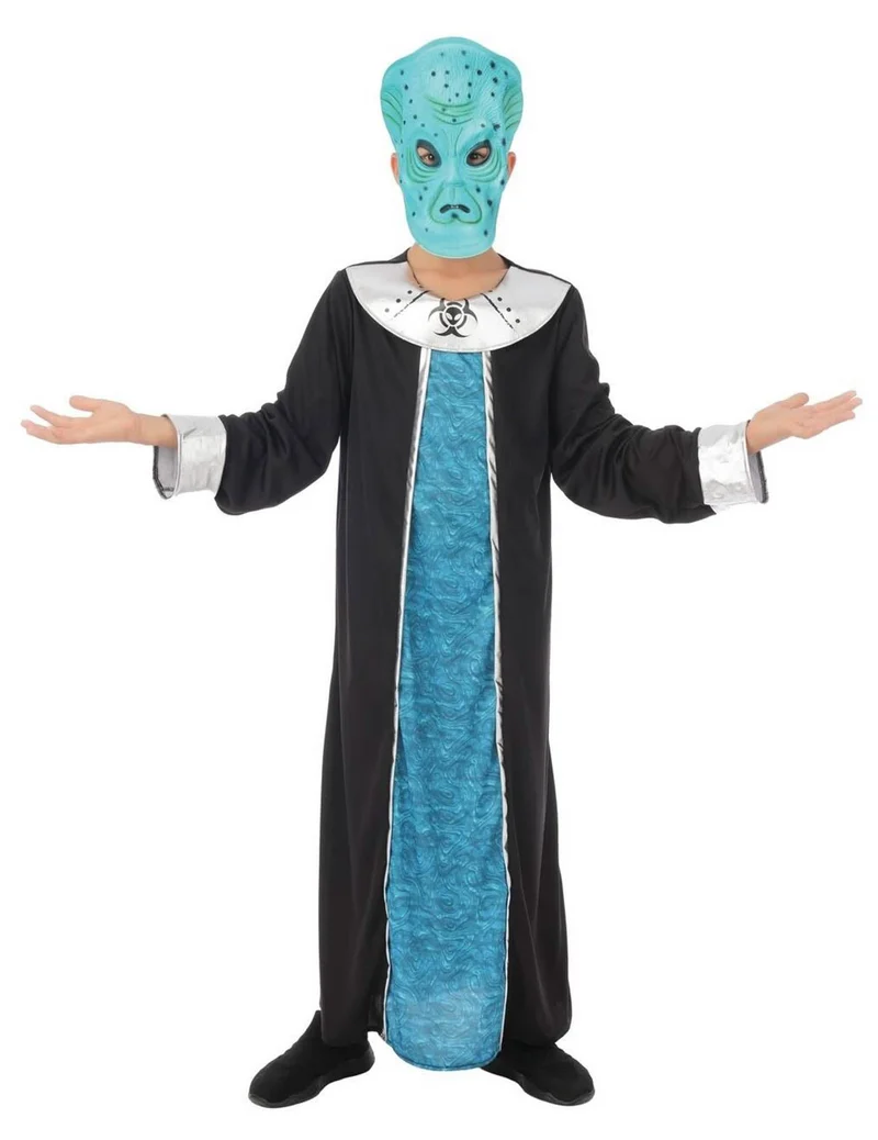 Blaues Alien Commander Kostüm für Kinder