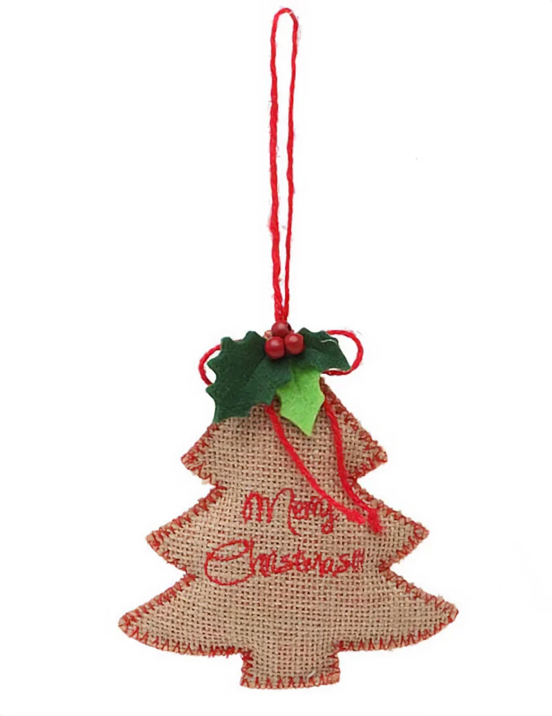 Weihnachtsbaum-Anhänger aus Stoff 13 cm Merry Christmas