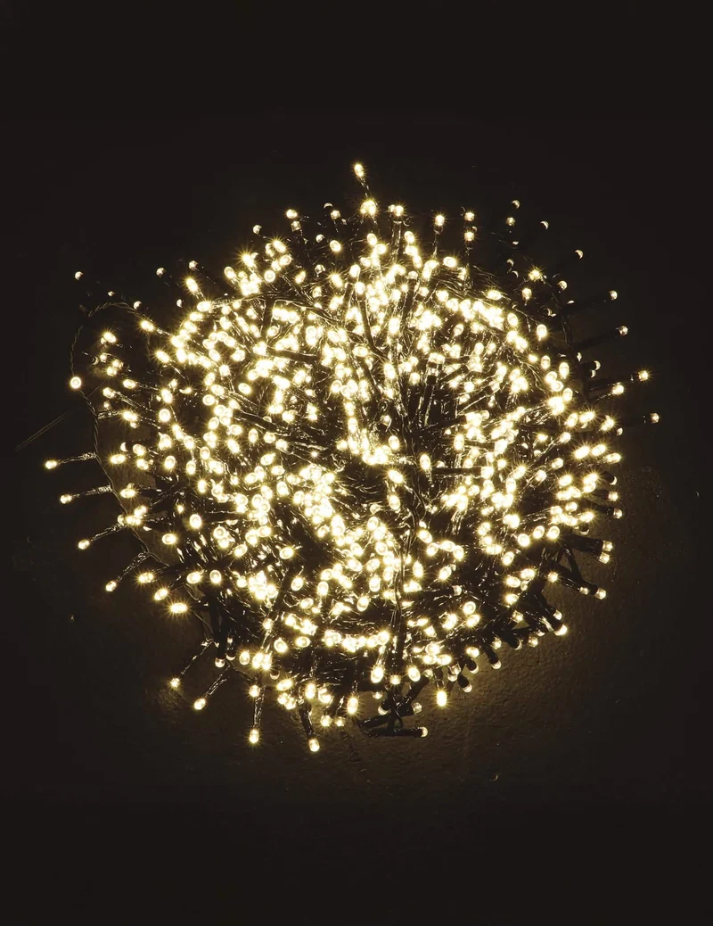 Warmweiße Lichterkette 20 m 1000 LEDs für Außen