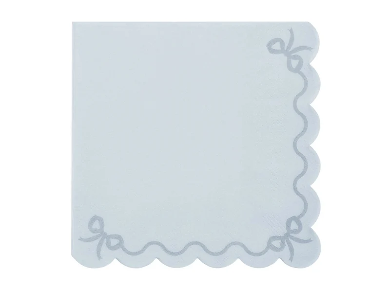 Hellblaue Servietten Schleife 16,5cm