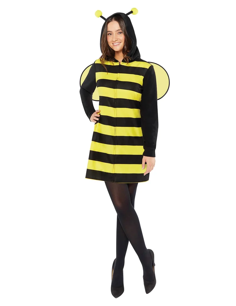 Bienen-Kostüm aus Fleece für Damen