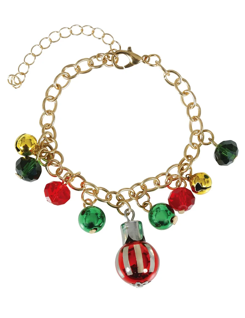 Metallarmband mit Weihnachtskugeln