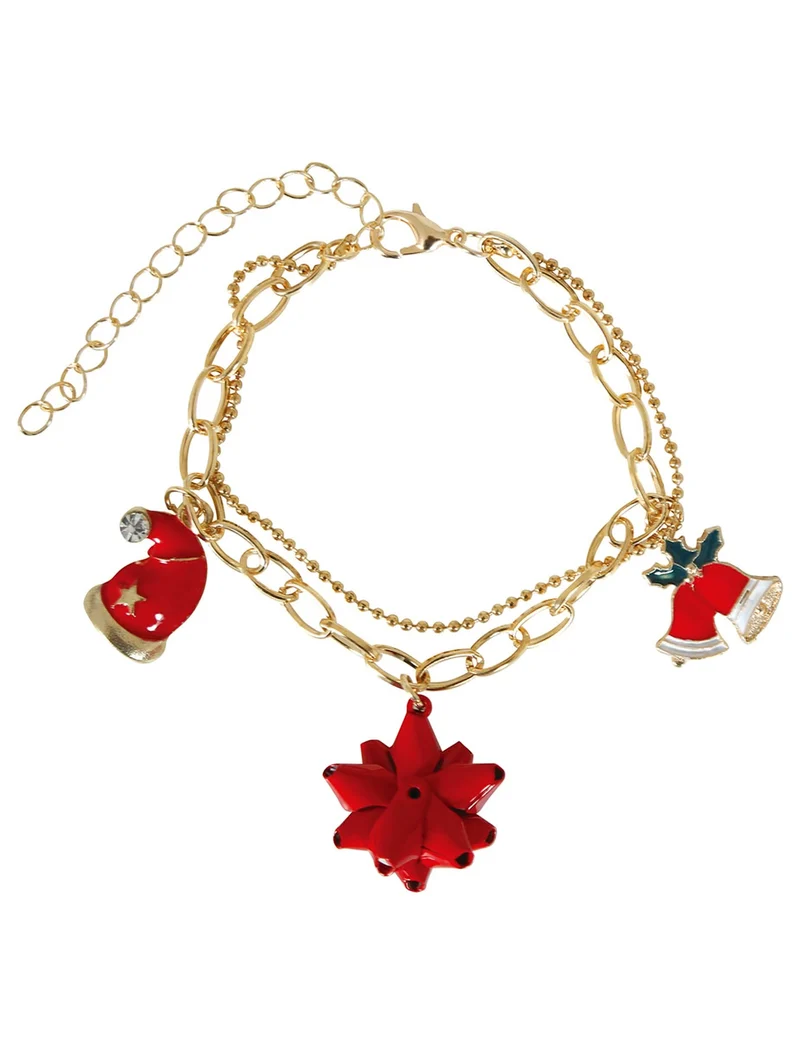 Metall-Armband mit Weihnachtsmotiven