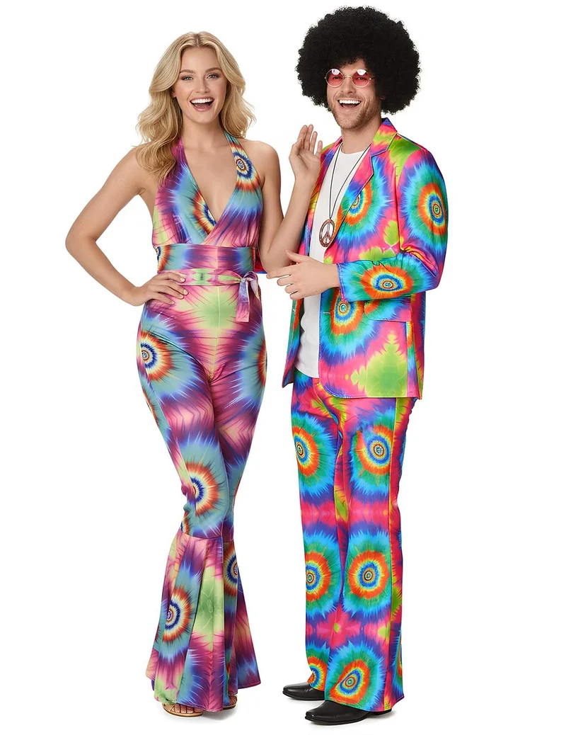Paarkostüm Hippie Batikwunder Erwachsene