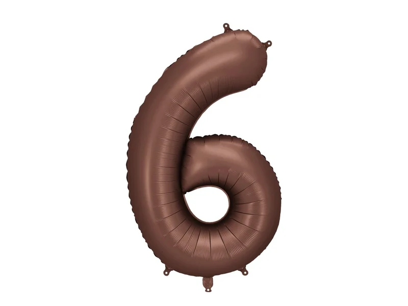 6 Jahre Figur Ballon Braun Leer 86cm