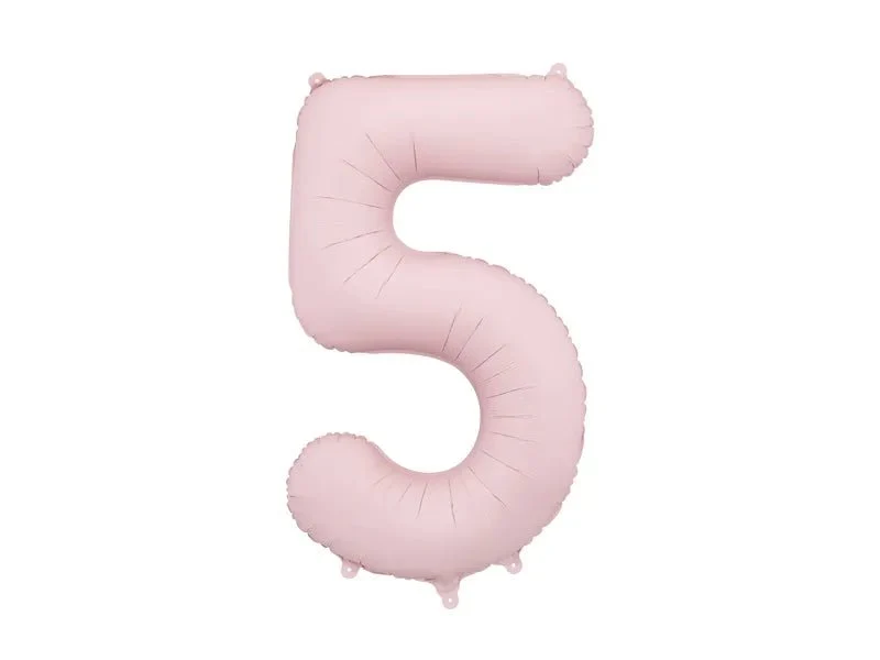 5 Jahre Figur Ballon Hellrosa Leer 86cm