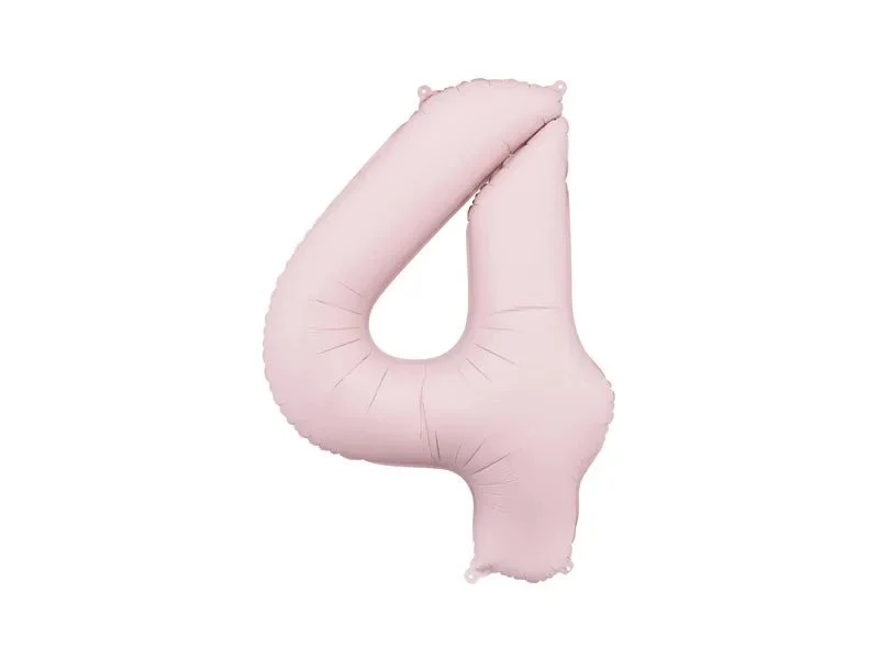 4 Jahre Figur Ballon Hellrosa Leer 86cm