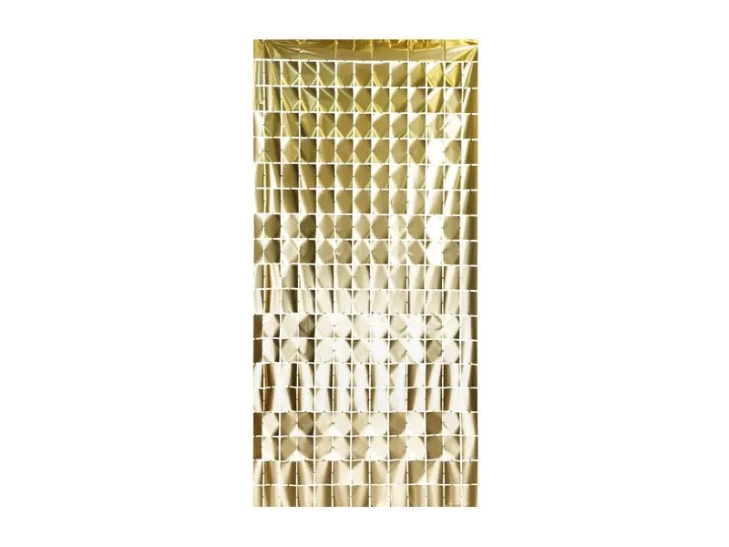 Gold Türvorhang Quadrate 2m