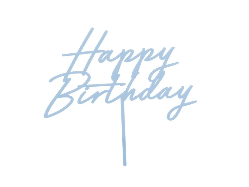 Happy Birthday Tortenaufleger Blau 16,5cm