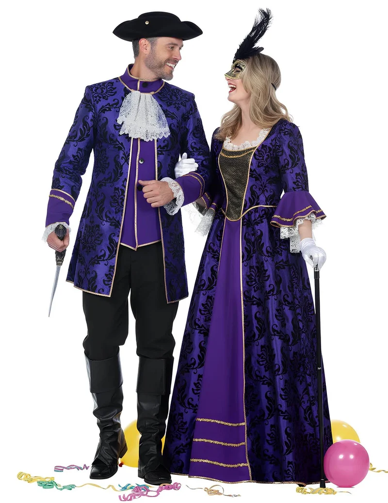 Barock-Marquis Paarkostüm für Erwachsene