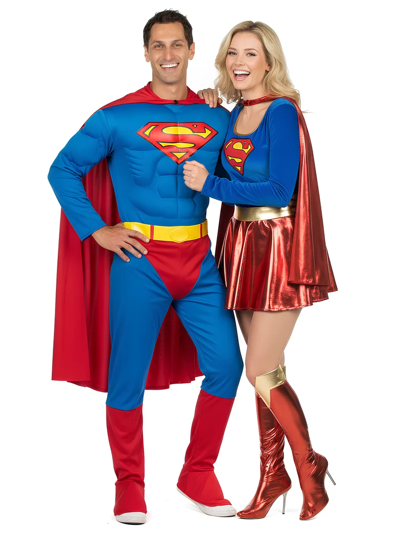Supergirl™ und Superman™-Paarkostüm für Erwachsene