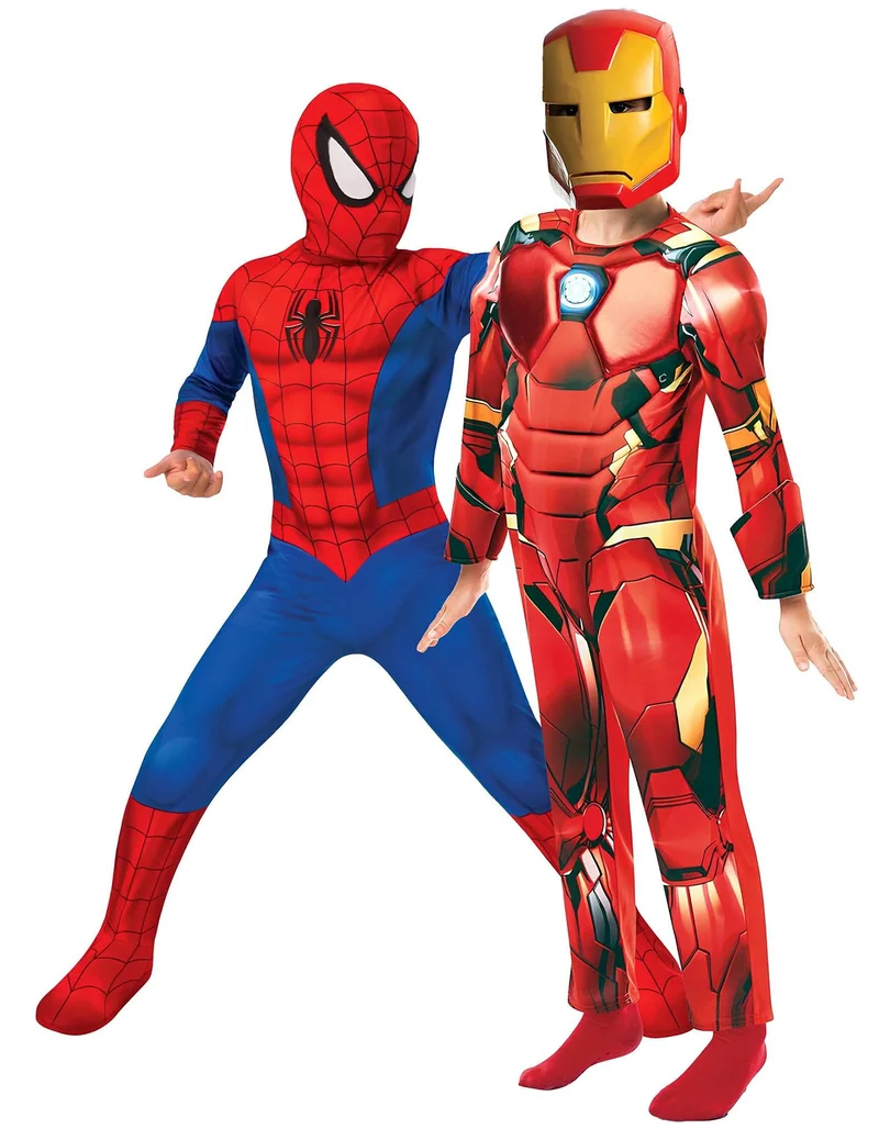Paarkostüm Spiderman™ und Ironman™ Kinder