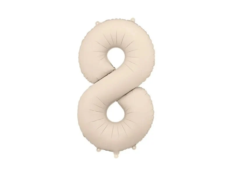 8 Jahre Figur Ballon Beige Matt Leer 86cm