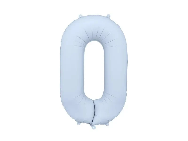 0 Jahr Figur Ballon Hellblau Matt Leer 86cm
