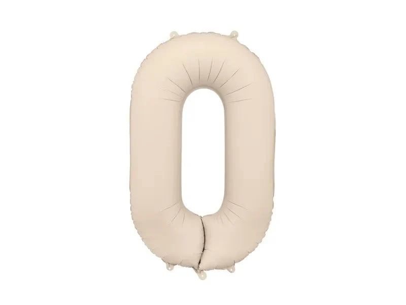 0 Jahr Figur Ballon Beige Leer 86cm