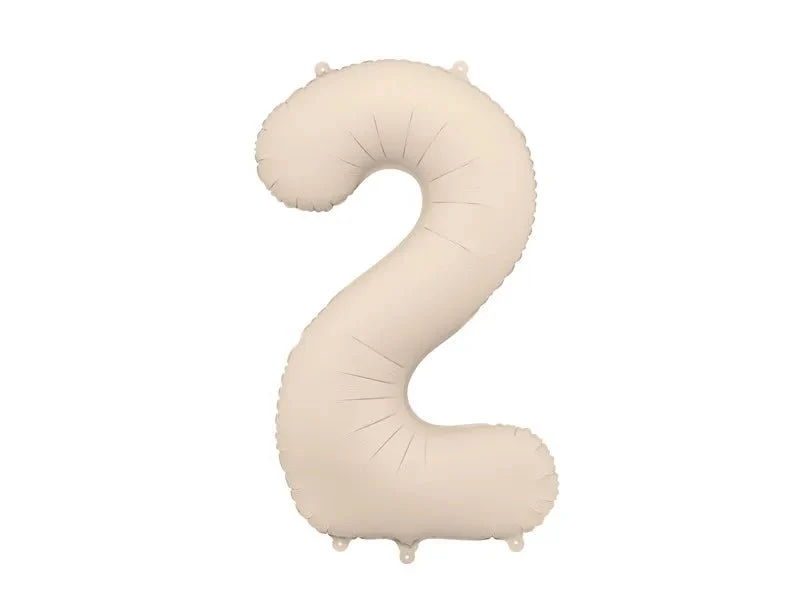 2 Jahre Figur Ballon Beige Matt Leer 86cm