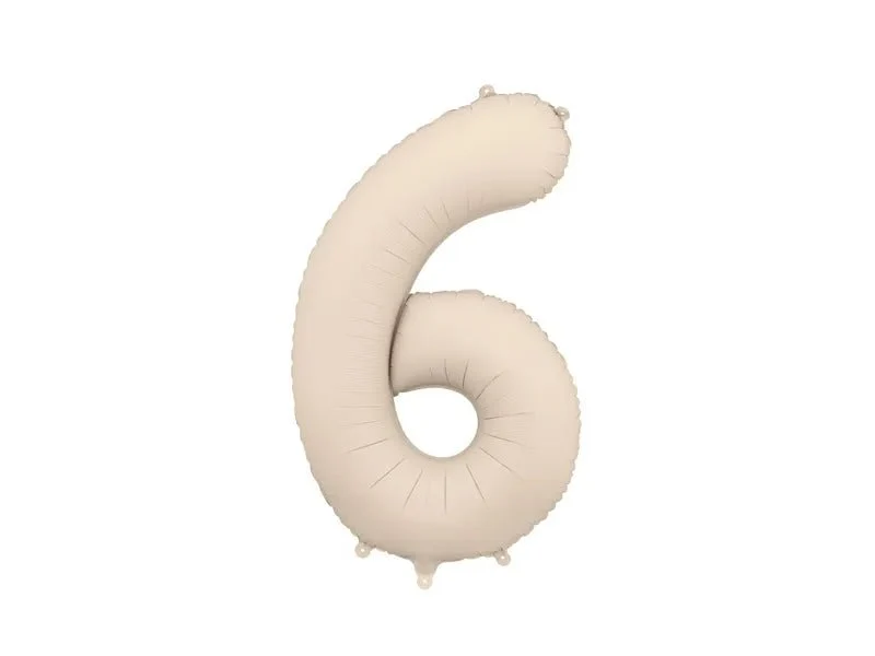 6 Jahre Figur Ballon Beige Matt Leer 86cm