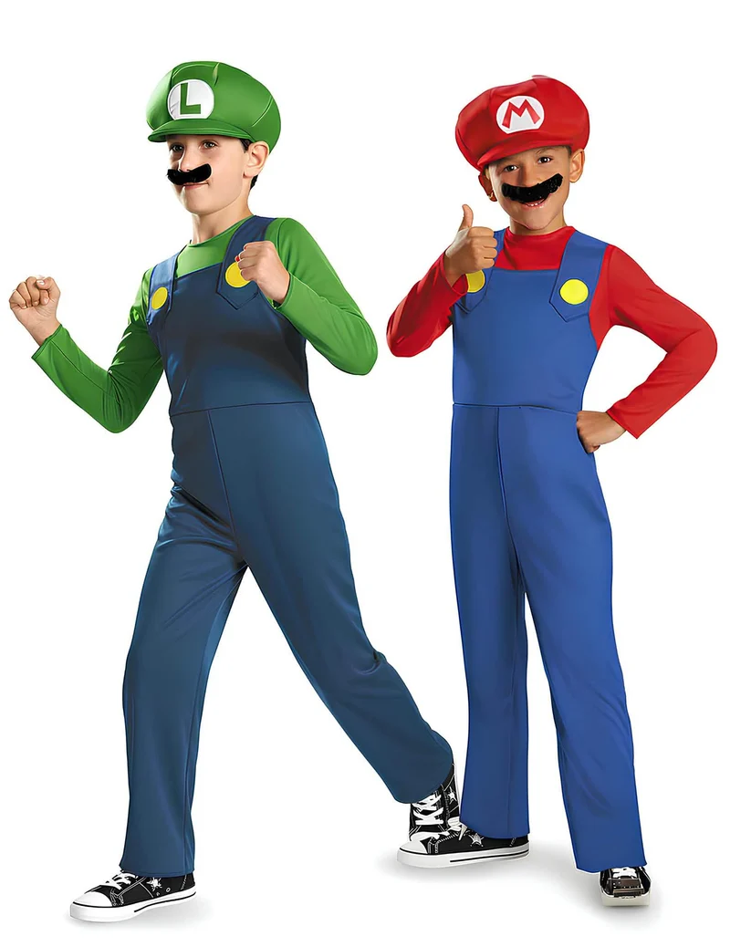 Super Mario™ und Luigi™ Paarkostüm für Kinder