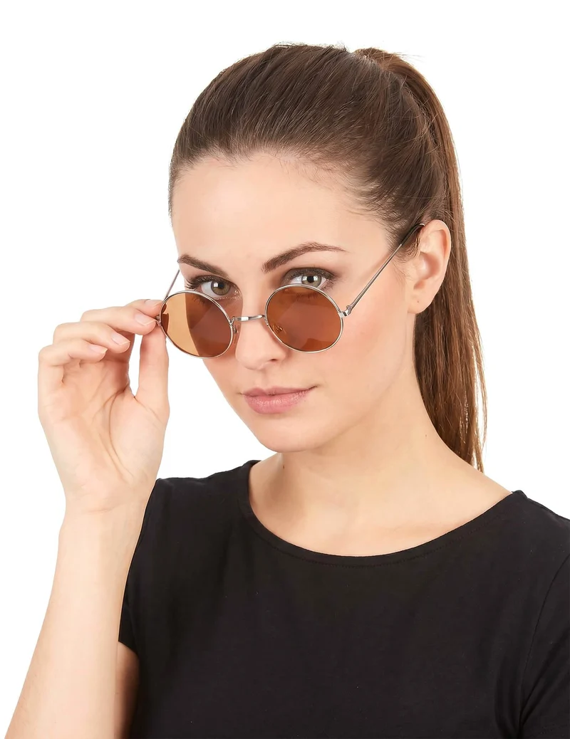 Runde braune Hippie-Brille für Erwachsene