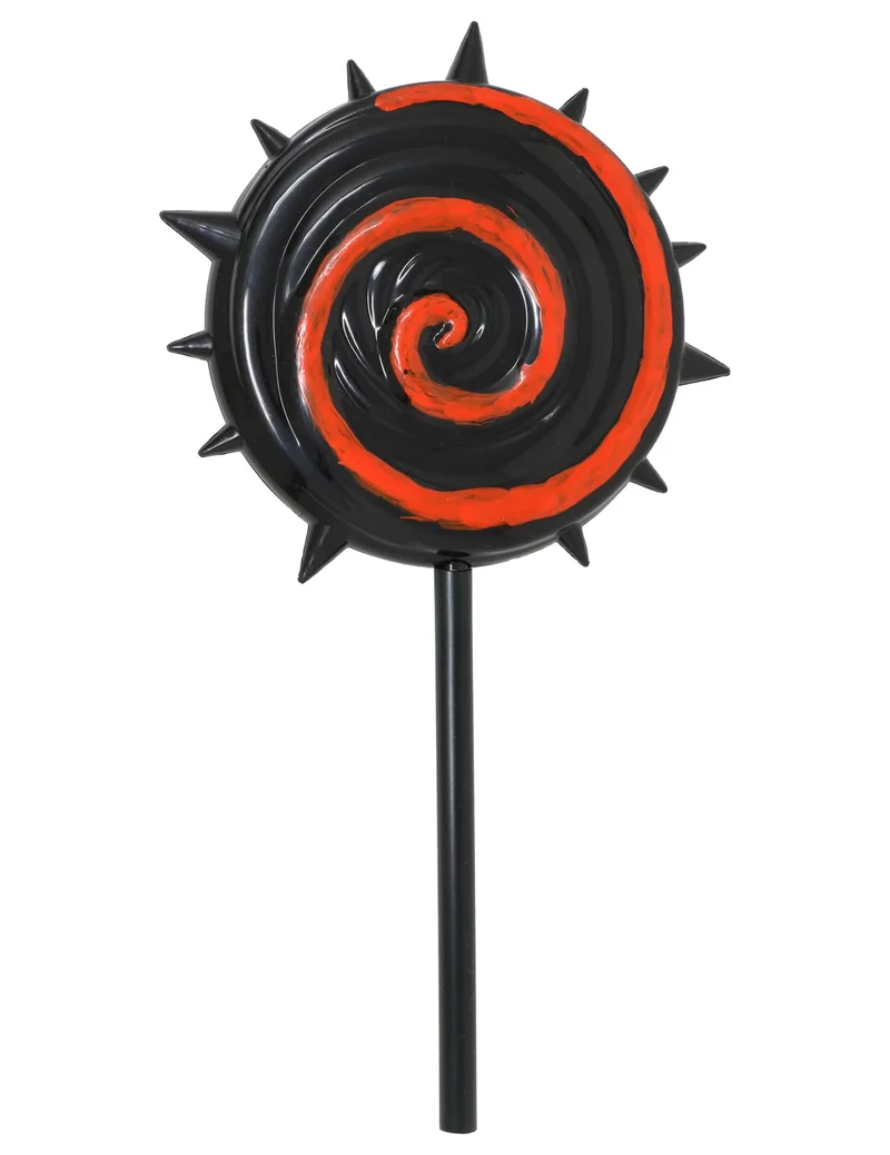 Gruseliger Lollipop 20 cm in rot und schwarz