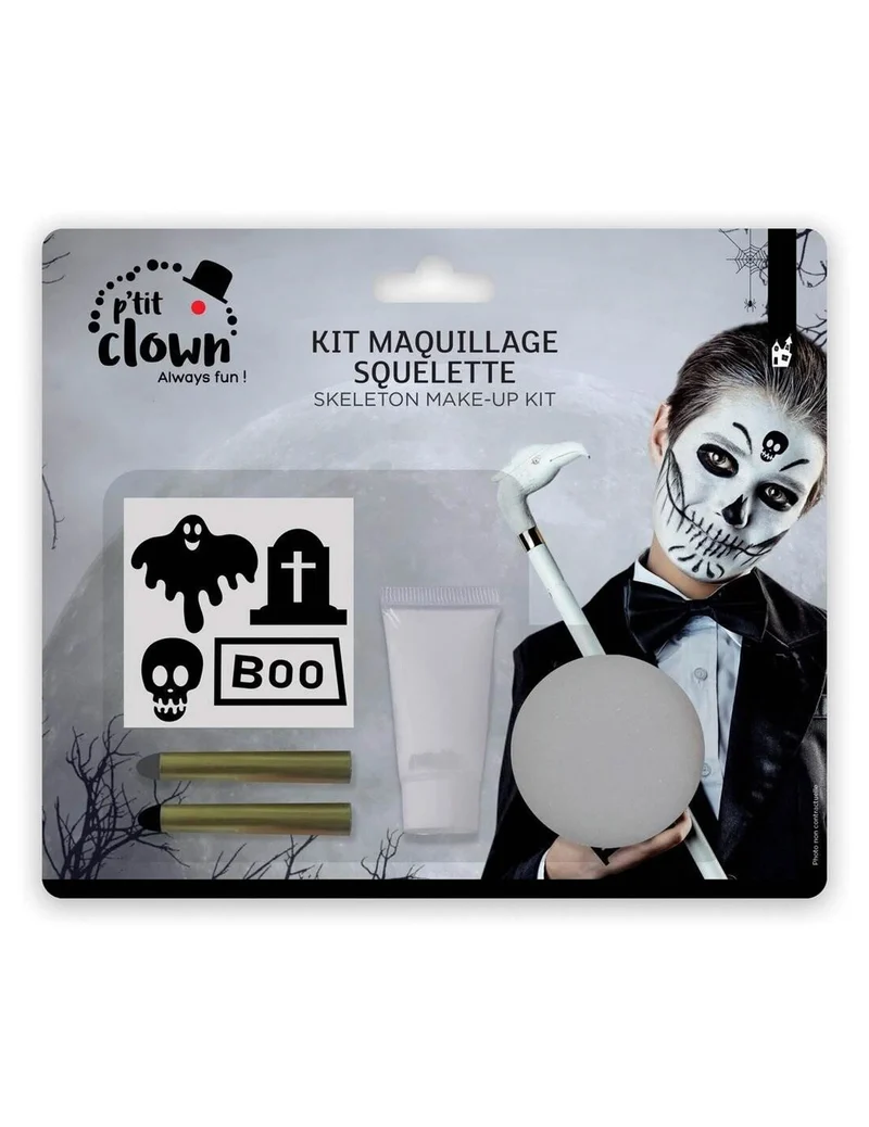Skelett Make-up für Kinder