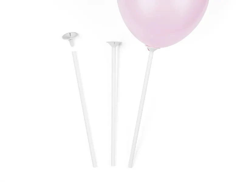 Weiße Ballonstäbchen 30cm 100Stk