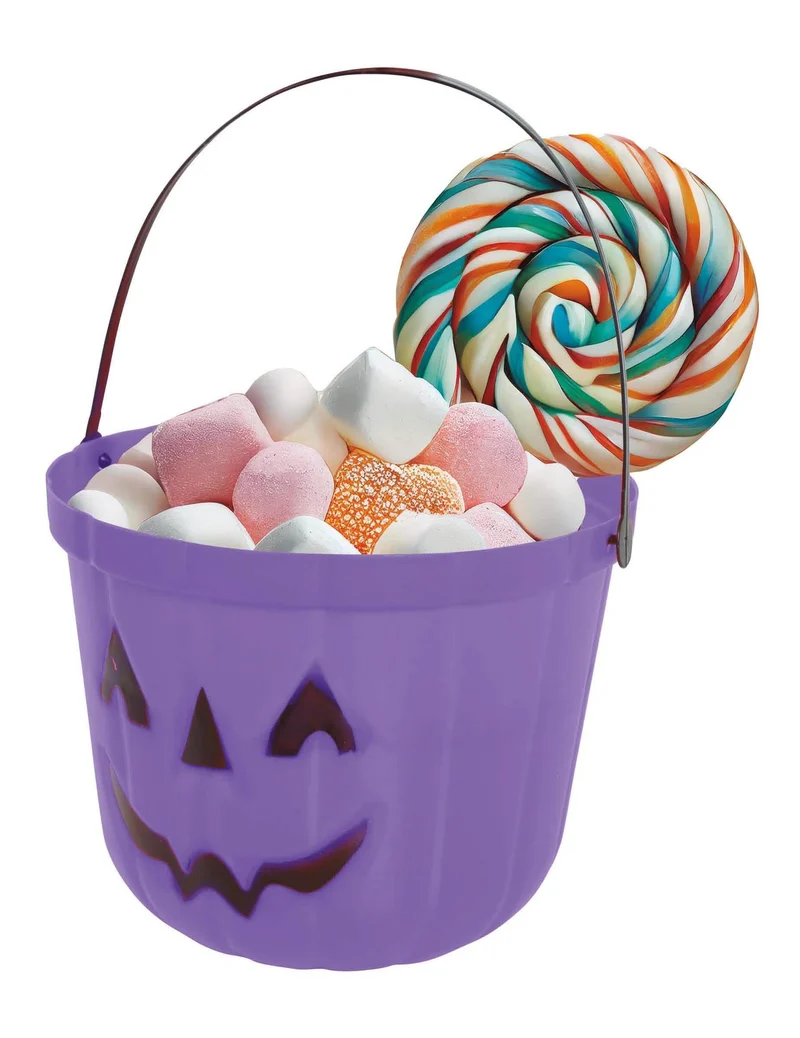 Lila Kürbis Bonbon Eimer Accessoire