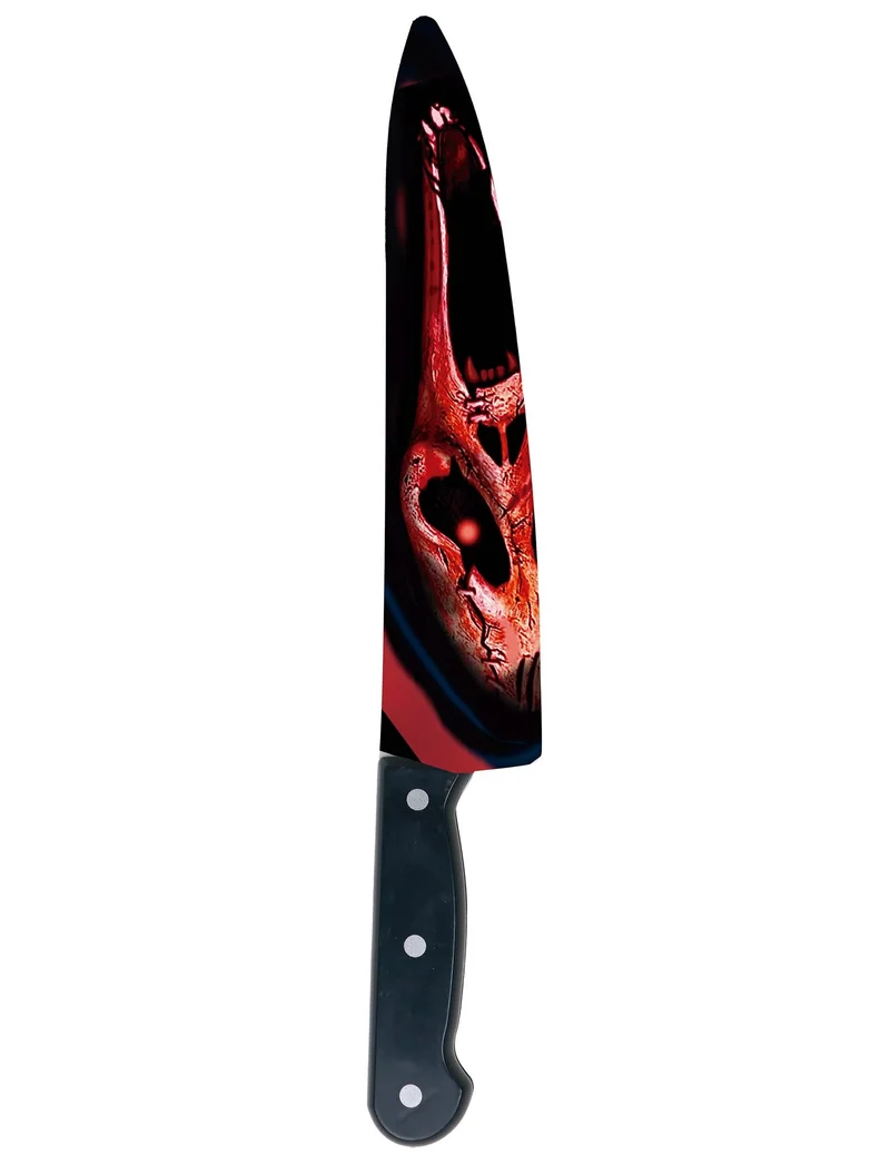 Fake Mördermesser Accessoire rot schwarz