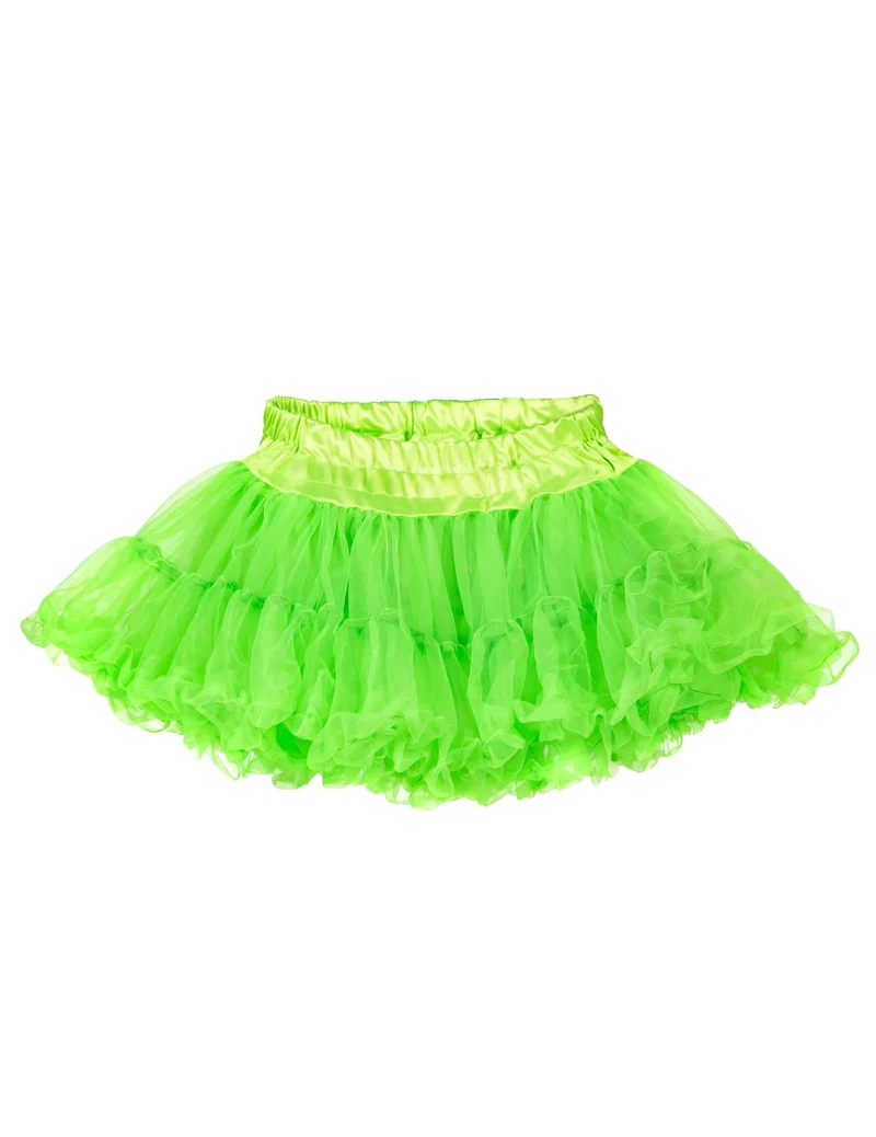 Neon-grüner bauschiger Tutu-Rock für Erwachsene