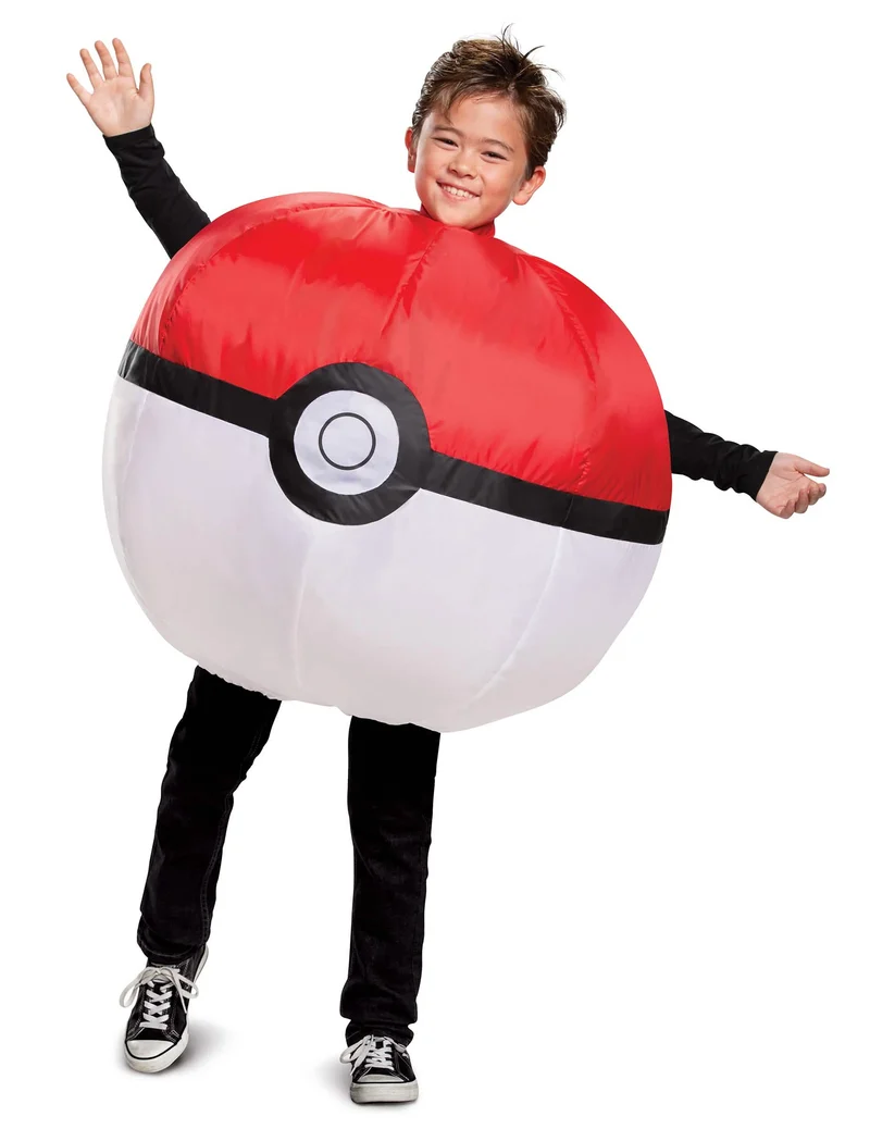 Aufblasbares Pokémon™-Pokéball-Kostüm für Kinder