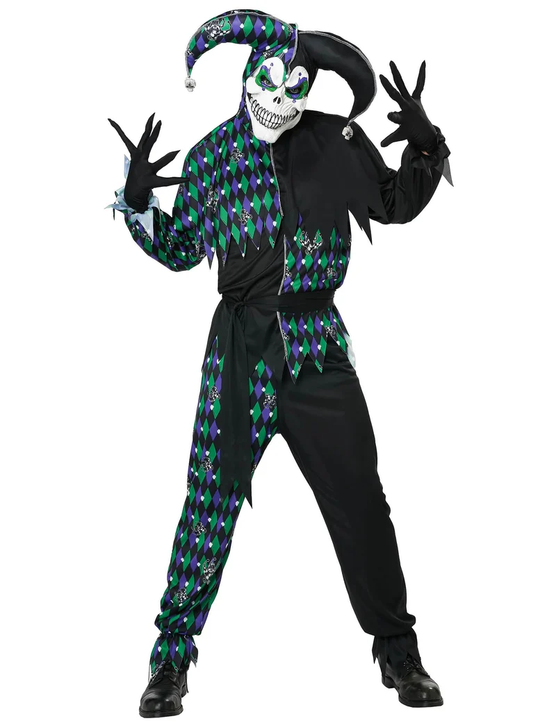Deluxe Horror-Clown-Kostüm Harlekin für Erwachsene