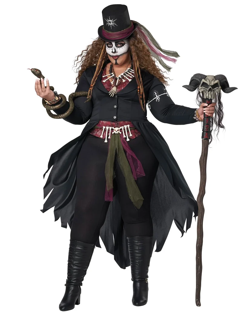 Luxus-Voodoo-Magierin-Kostüm für Damen Plus Size