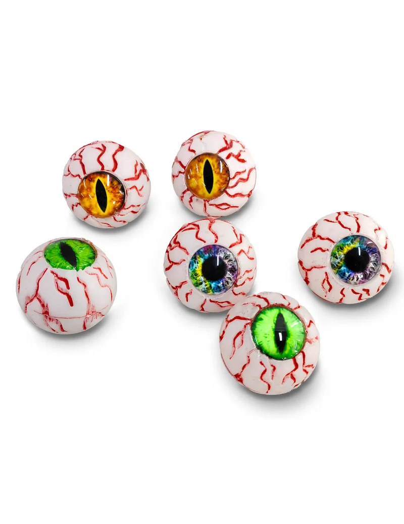 Böse Augen aus Netzstoff in verschiedenen Farben 12 cm