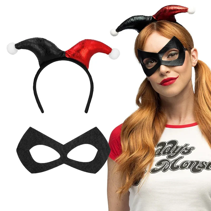 Halloween Accessoires Set Harlekin 2 Stück