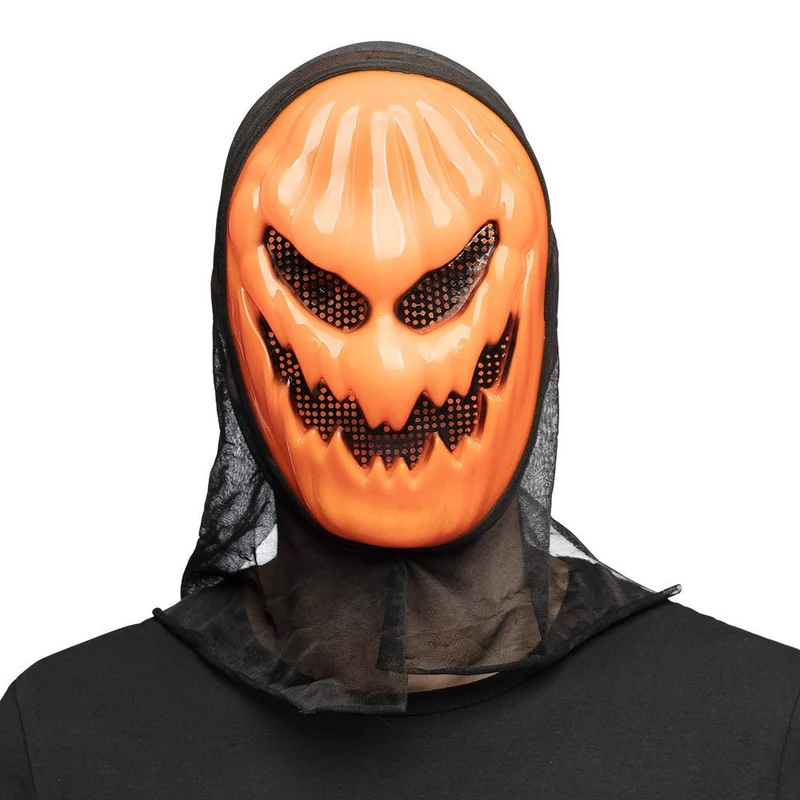 Halloween Maske Orange Kürbis