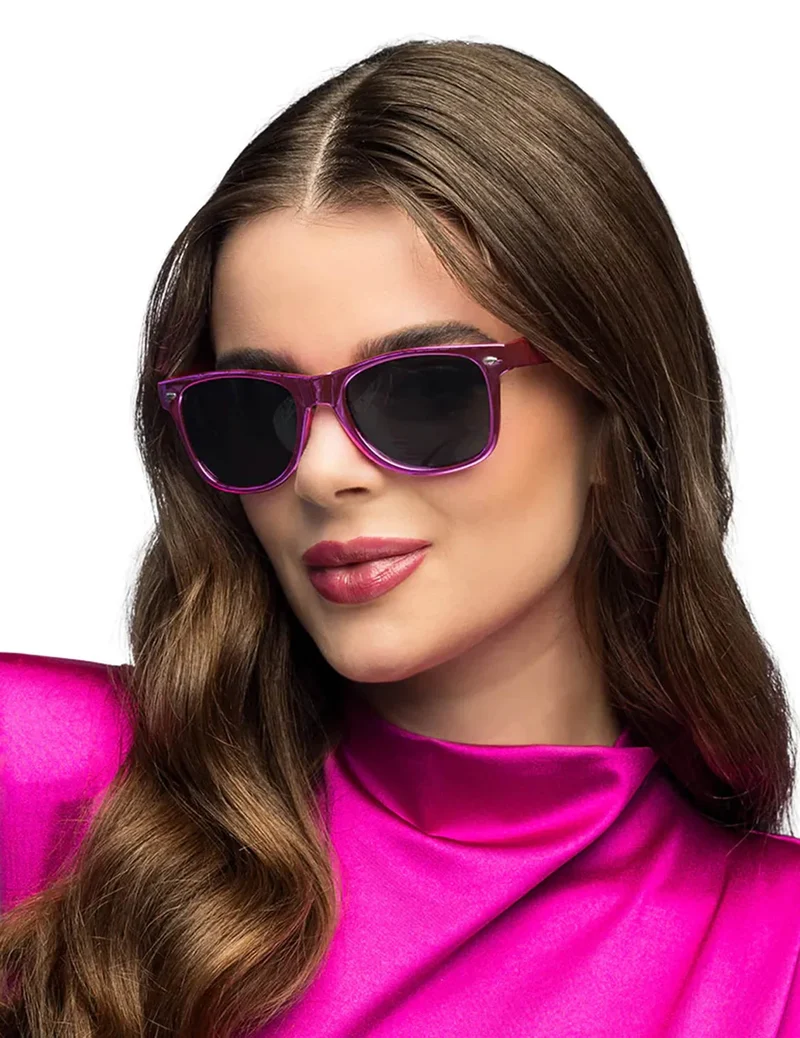 Rosa Metallic Blues-Brille für Erwachsene