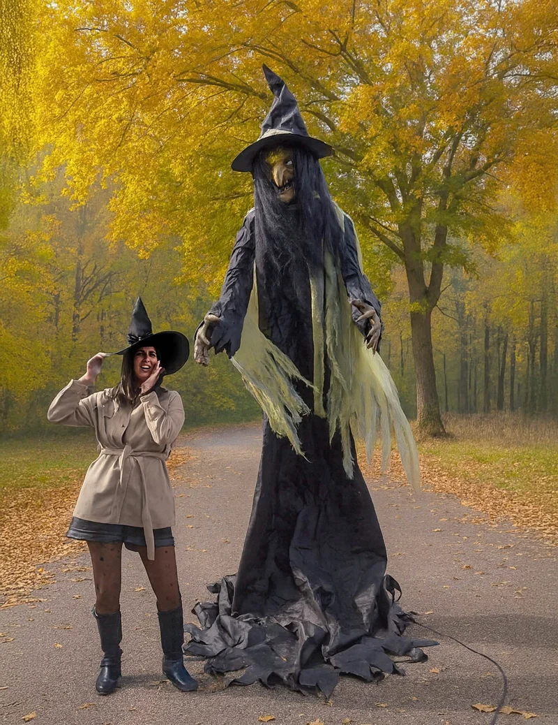 Animierte, riesige Hexe, XXL, 300 cm