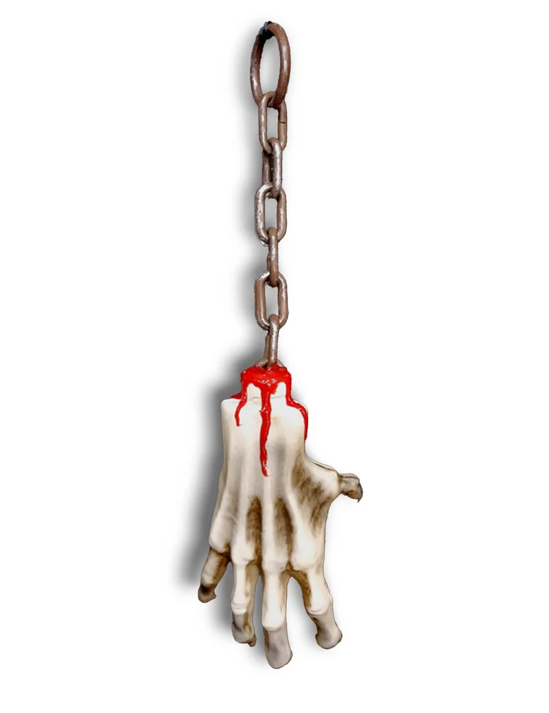 Blutige Hände Deko weiß/rot 42 cm