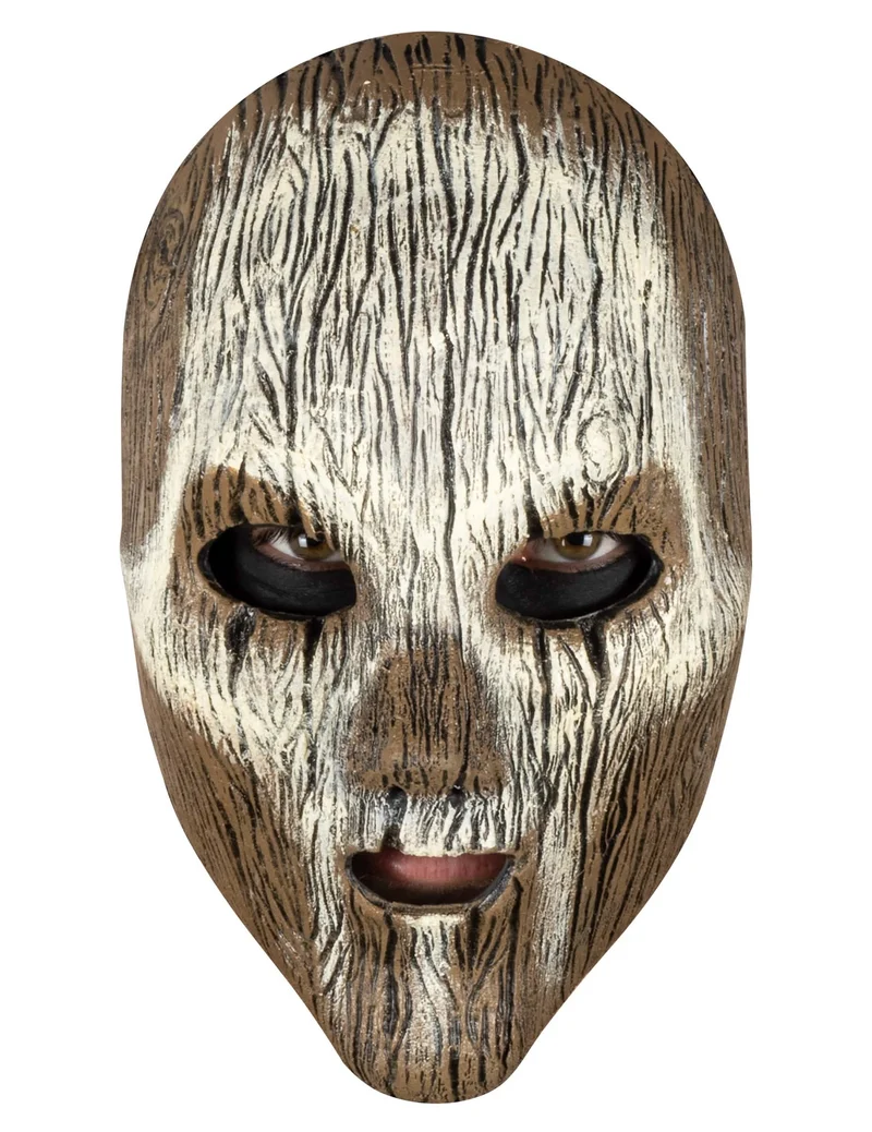 Voodoo-Maske für Erwachsene in Holzoptik