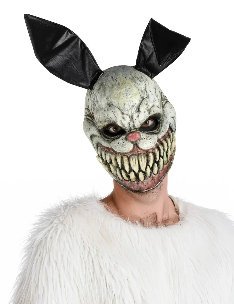 Horror Hasenmaske für Erwachsene phosphoreszierend