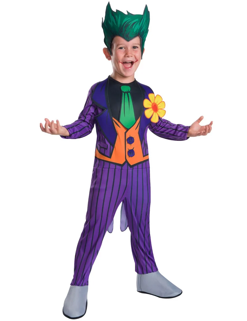 Joker™-Halloween-Kostüm für Kinder Deluxe Lizenz violett-grün