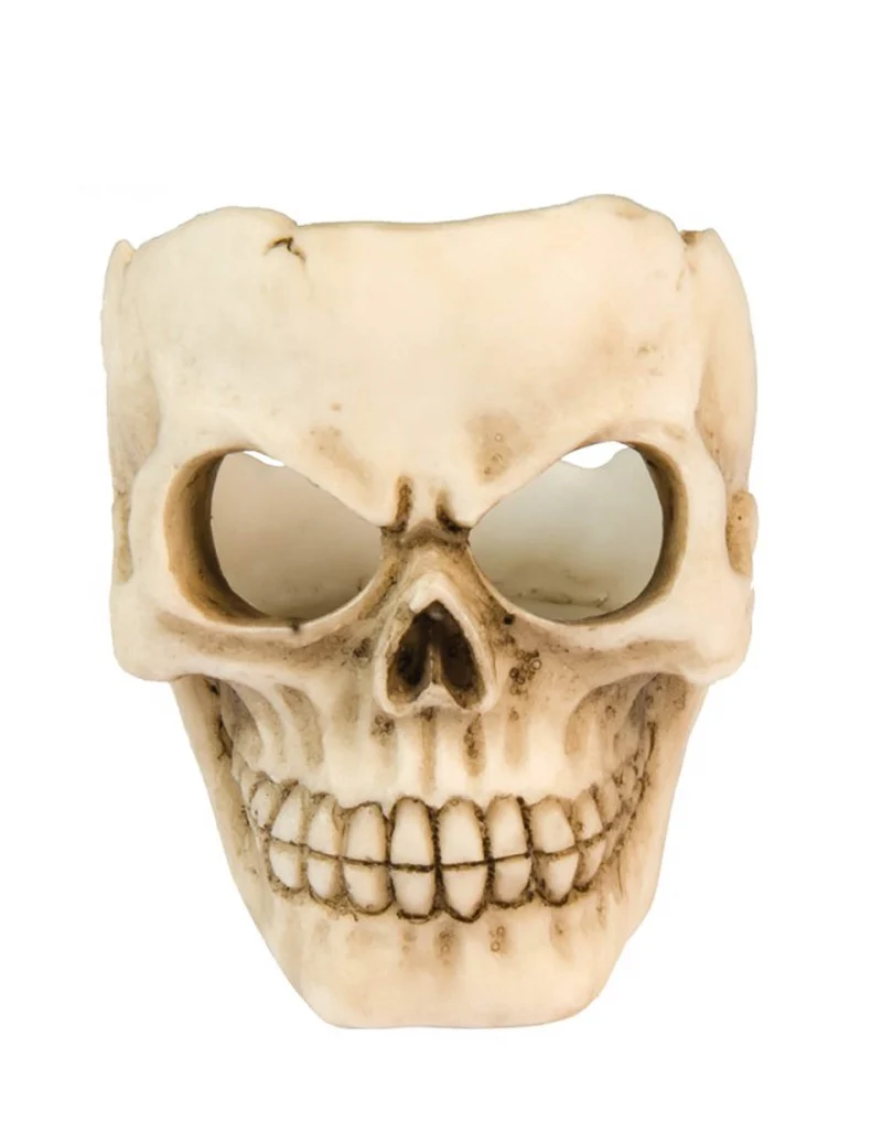 Kerzenhalter mit lächelndem Totenkopf 6 cm