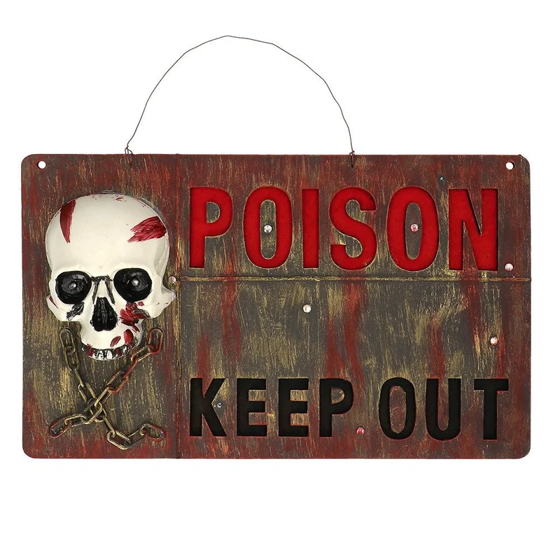 Halloween Türschild Poison Keep Out 50cm