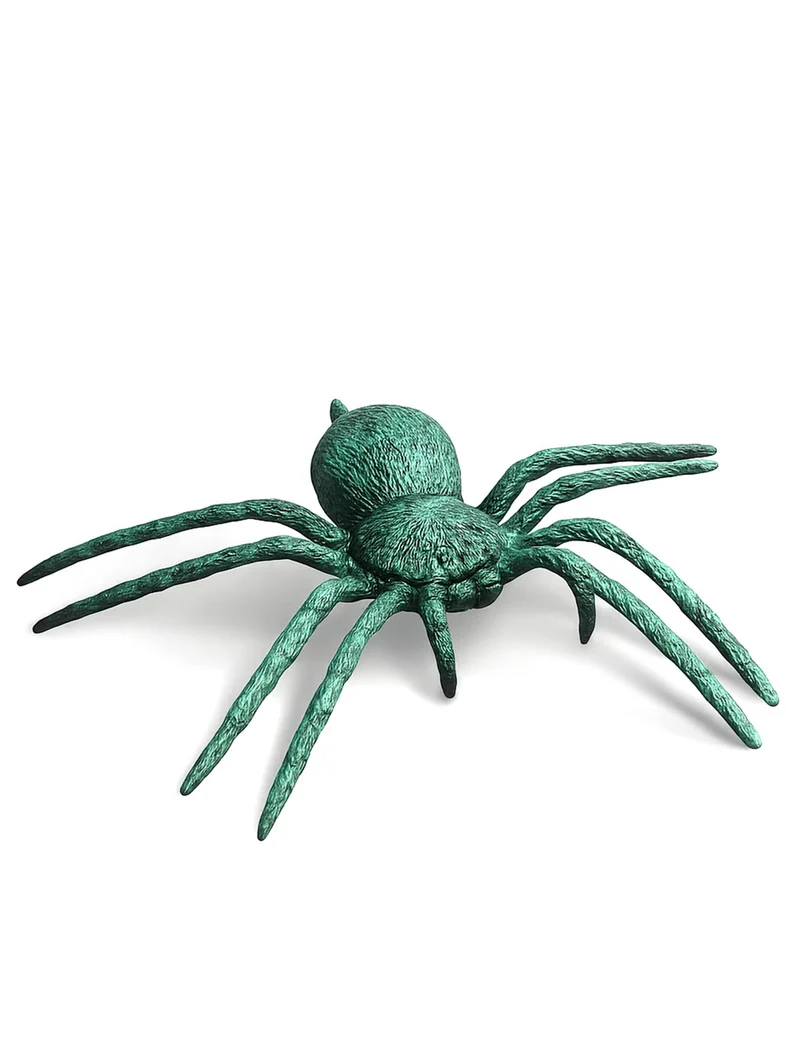 Grüne schillernde Plastikspinne 23 cm