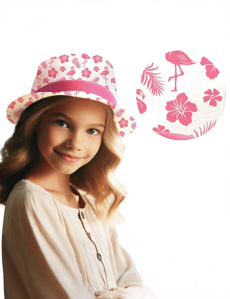 Sommerhut für Kinder mit Flamingo-Motiv