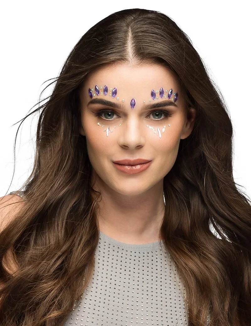 Selbstklebende Strasssteine Violett für Erwachsene