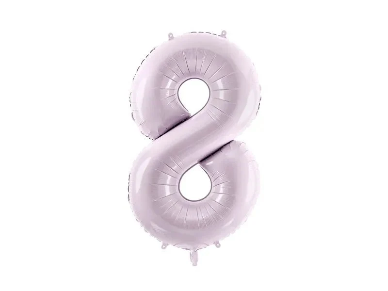 8 Jahre Figur Ballon Lila Leer 72cm
