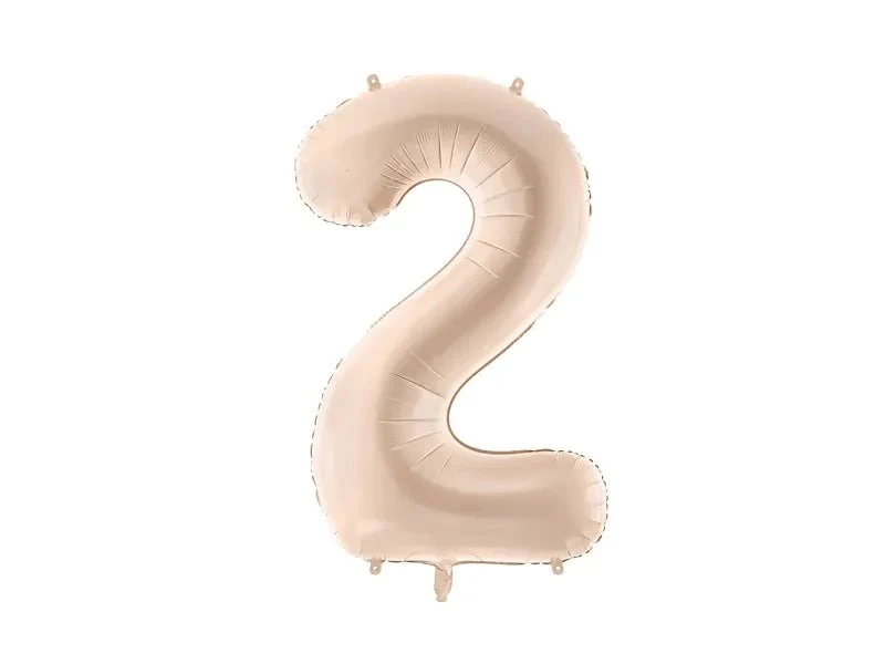 2 Jahre Figur Ballon Beige 72cm