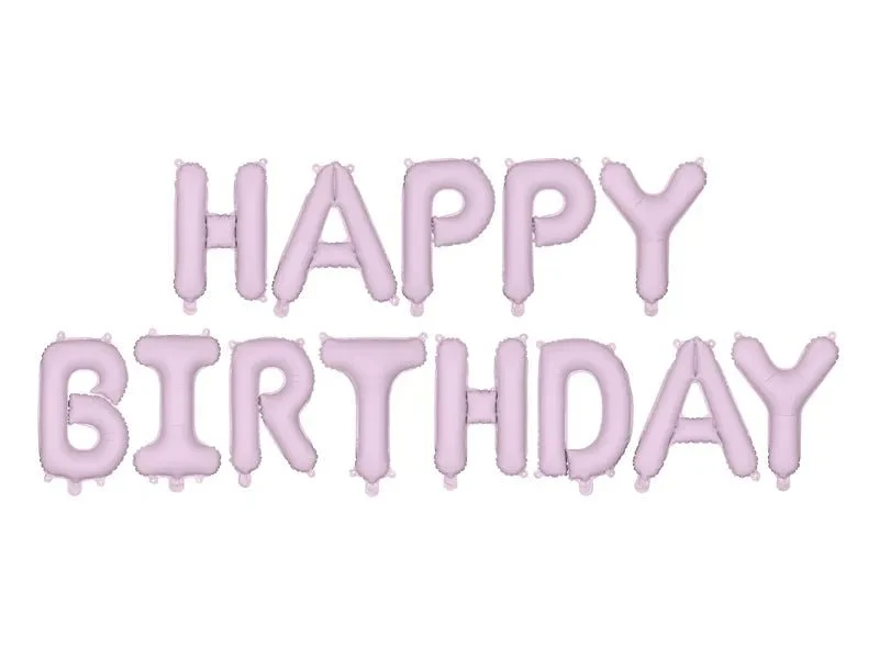 Happy Birthday Brief Ballon Lila 3.4m