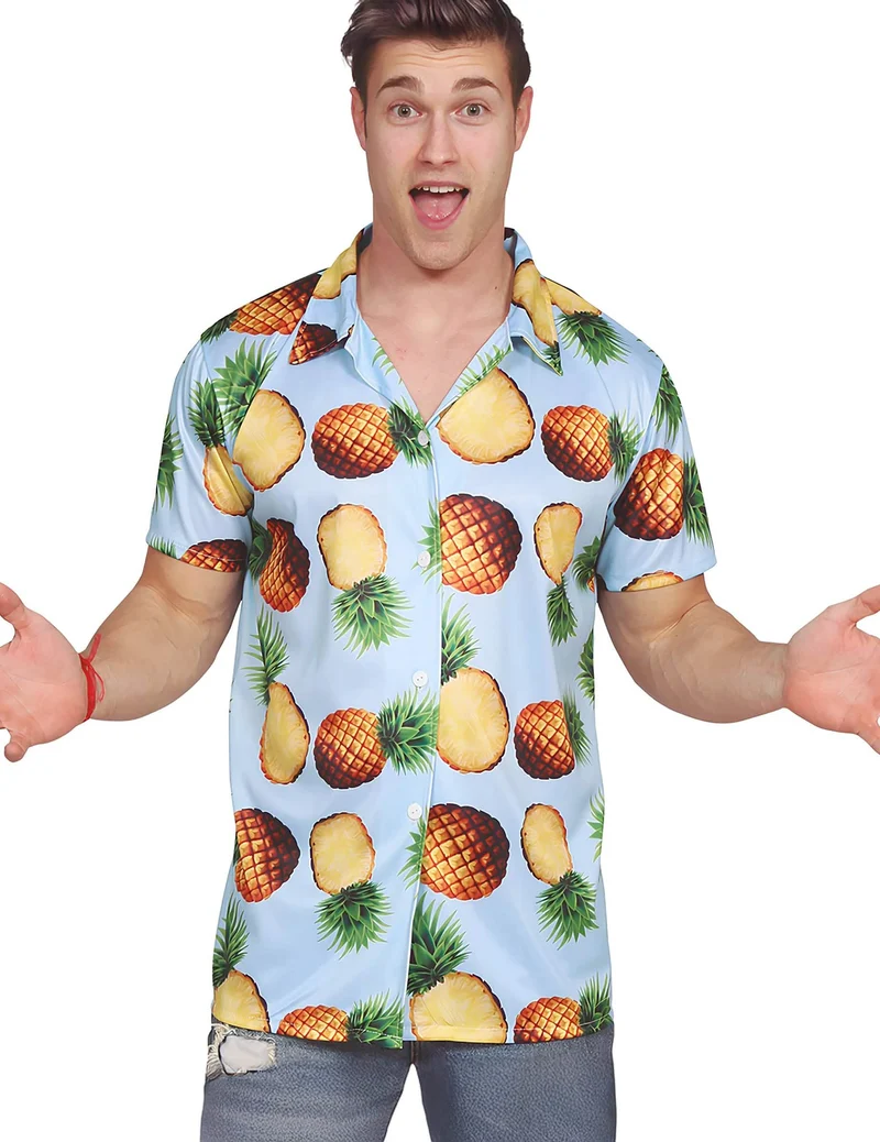 Hawaii-Hemd mit Ananas-Motiv für Erwachsene